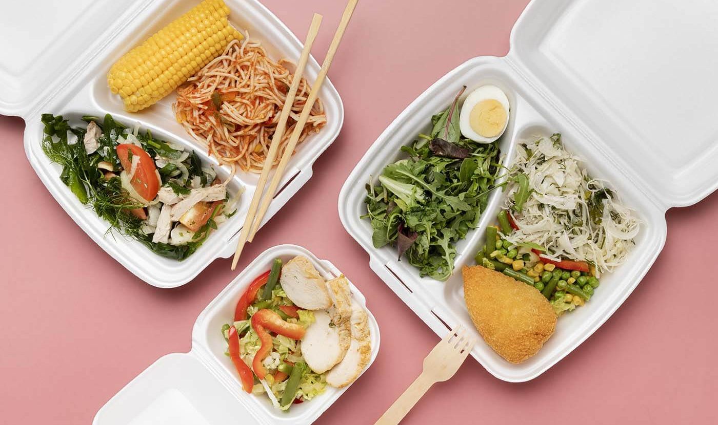 food containers 2 compartment walsall